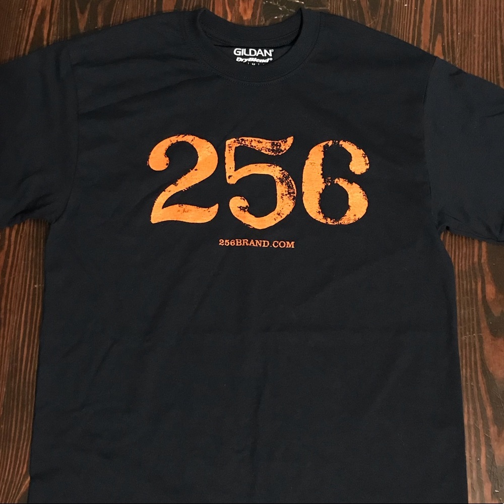 Orange and blue 256 t-shirt